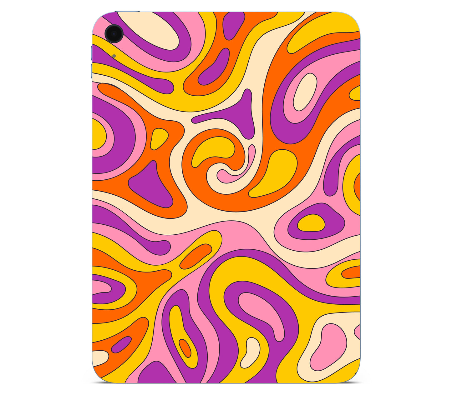 iPad 10.9" (2025, Gen 11) skin, Psycho Vortex, back skin without logo cutout