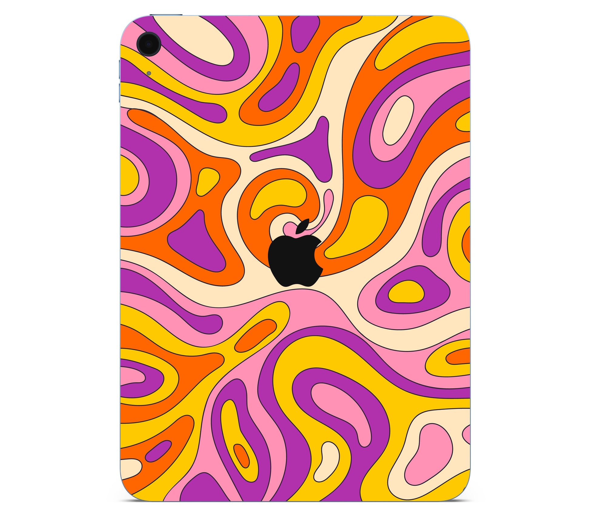 iPad 10.9" (2025, Gen 11) skin, Psycho Vortex, back skin with logo cutout