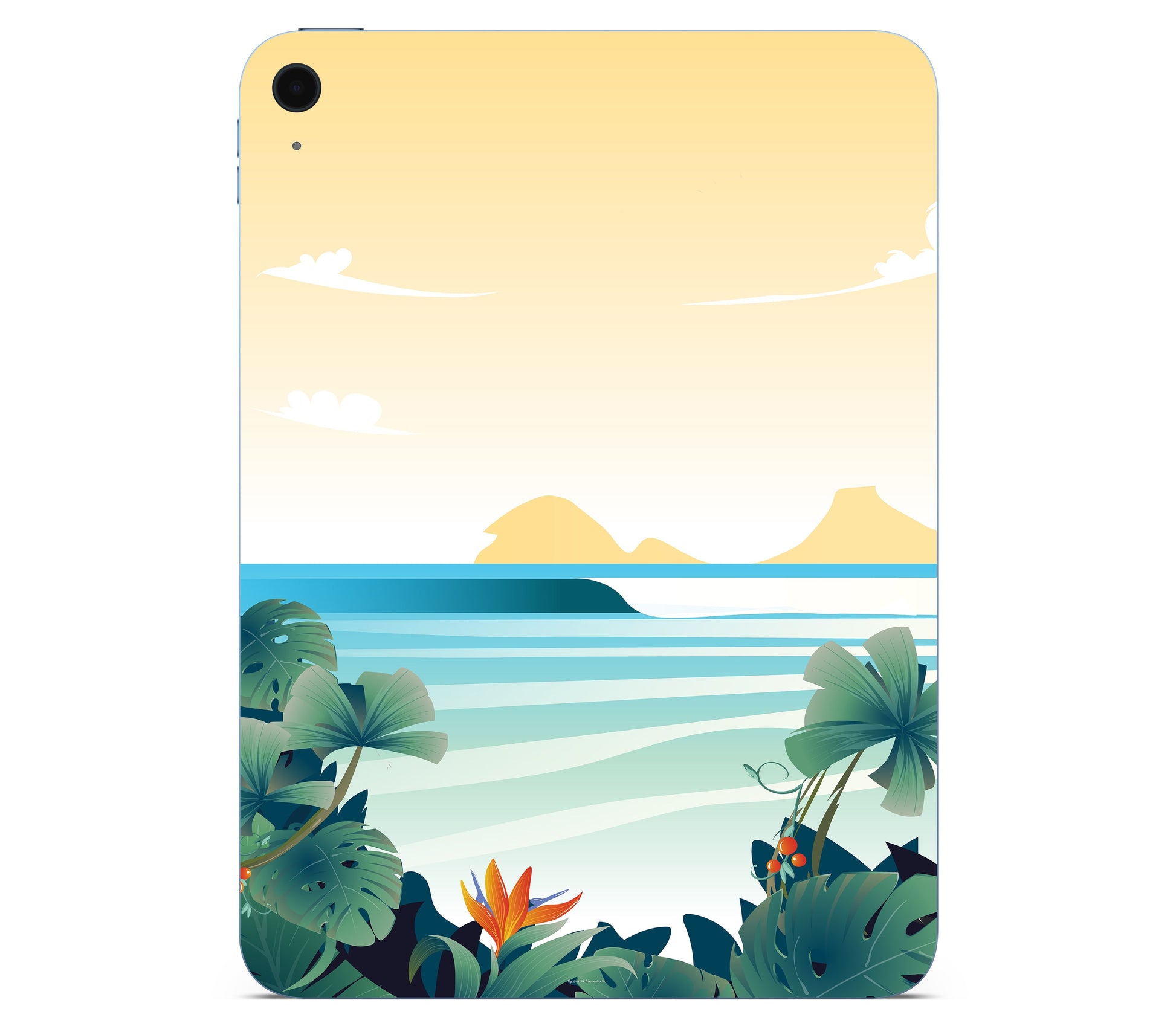 iPad 10.9" (2025, Gen 11) skin, Sizzle Bay, back skin without logo cutout