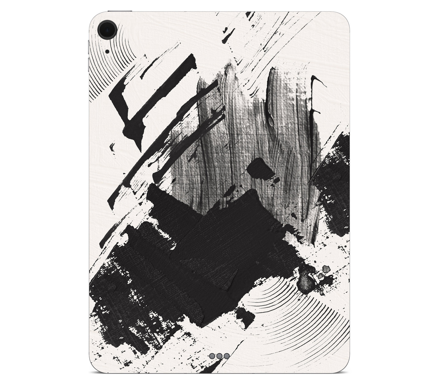 iPad Air 11" (M4) skin, Black Noir, back skin without logo cutout