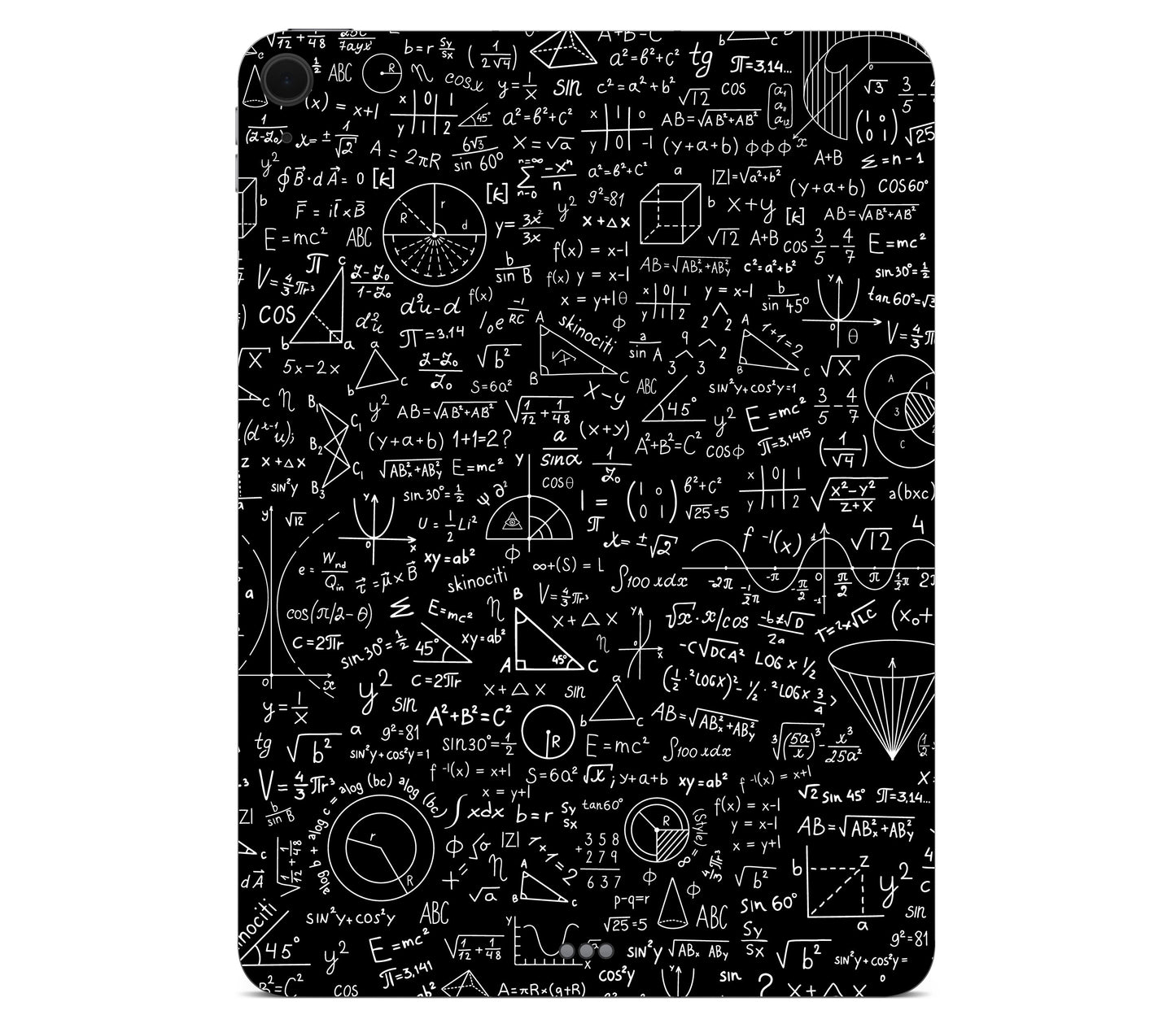 iPad Air 11" (M4) skin, Math Madness, back skin without logo cutout