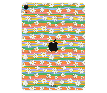 iPad Air 13" (M3) skin, Daisy Drift, back skin with logo cutout