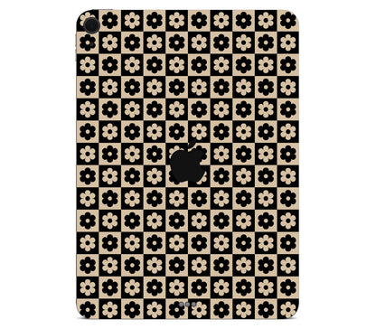 iPad Air 13" (M3) skin, Floral Grid, back skin with logo cutout