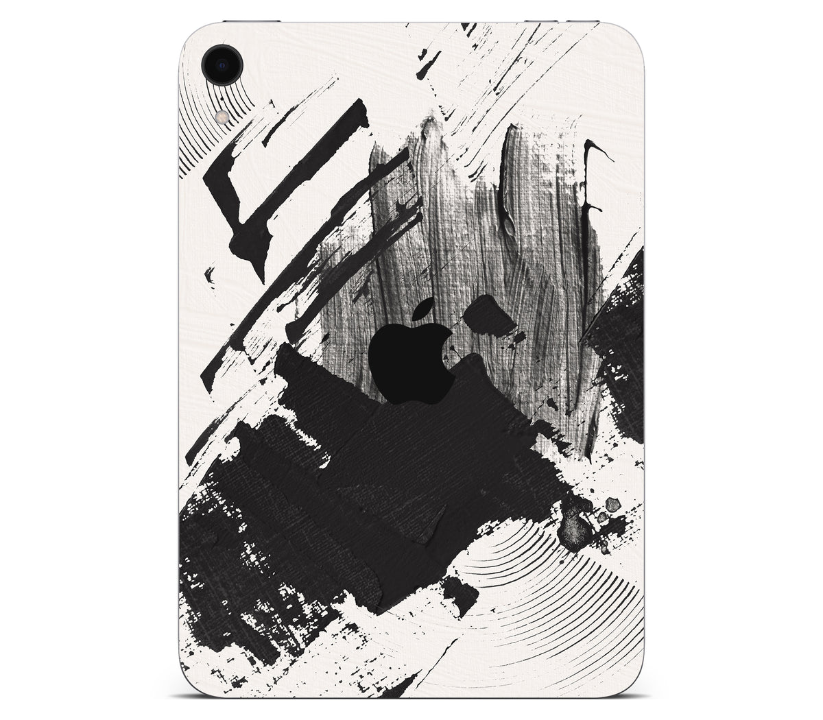 iPad Mini 6 skin, Black Noir, back skin with logo cutout