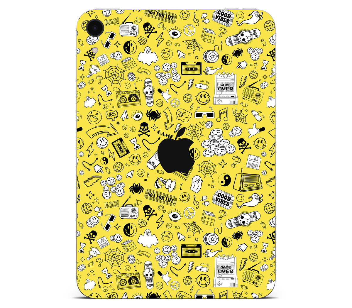 iPad Mini 7 (A17 Pro) skin, 90’s Nostalgia, back skin with logo cutout