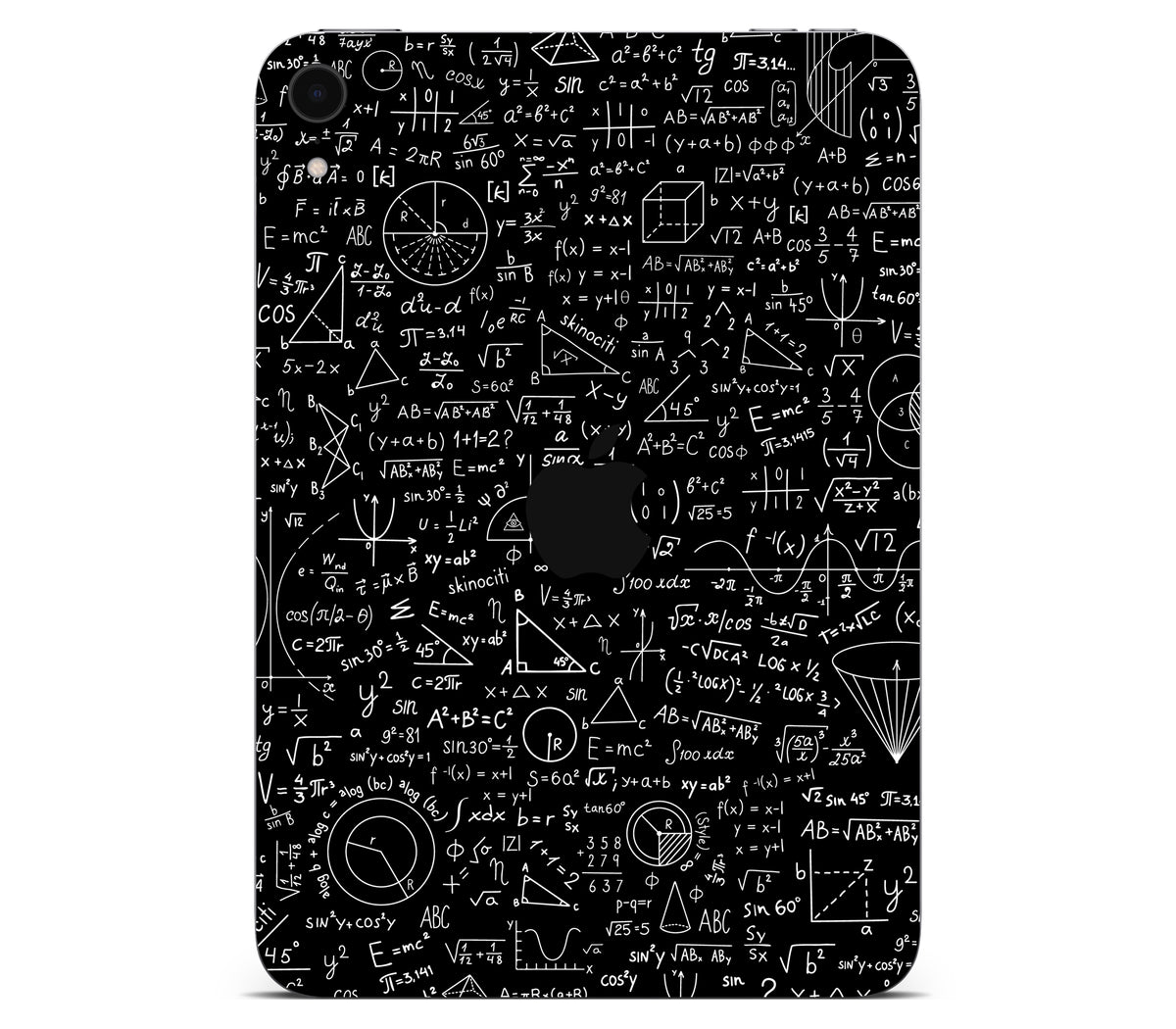 iPad Mini 7 (A17 Pro) skin, Math Madness, back skin with logo cutout
