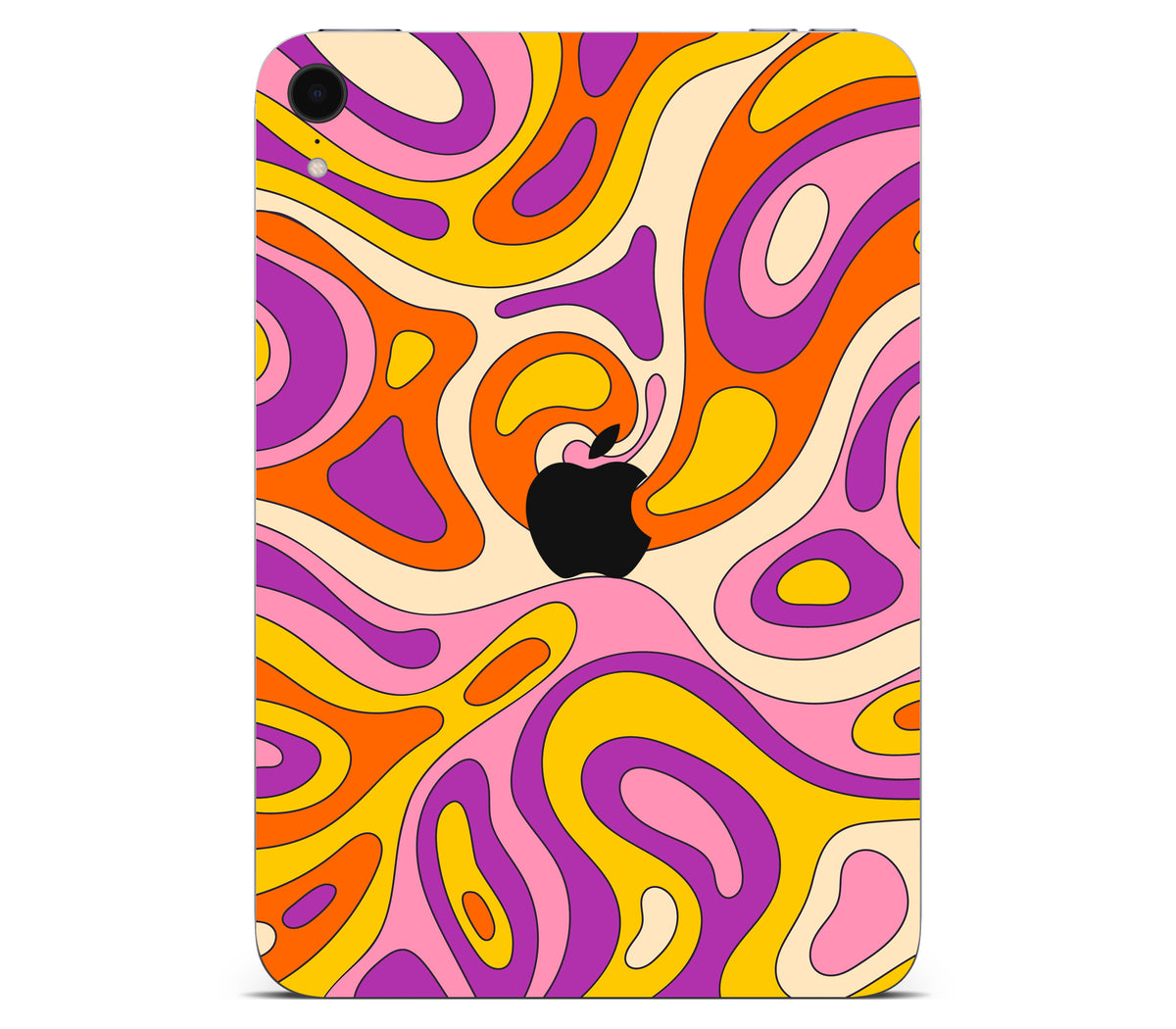 iPad Mini 7 (A17 Pro) skin, Psycho Vortex, back skin with logo cutout