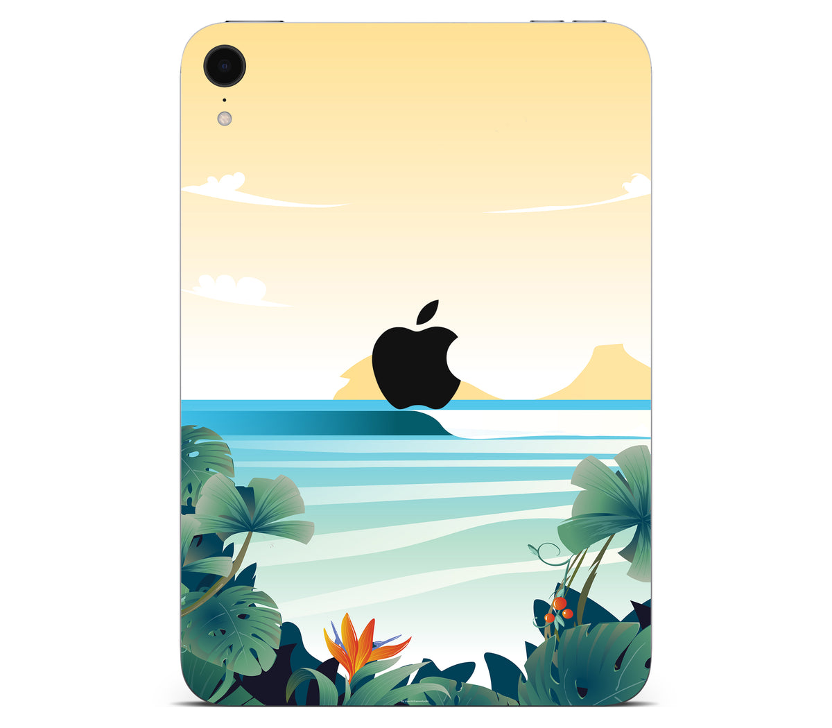 iPad Mini 7 (A17 Pro) skin, Sizzle Bay, back skin with logo cutout