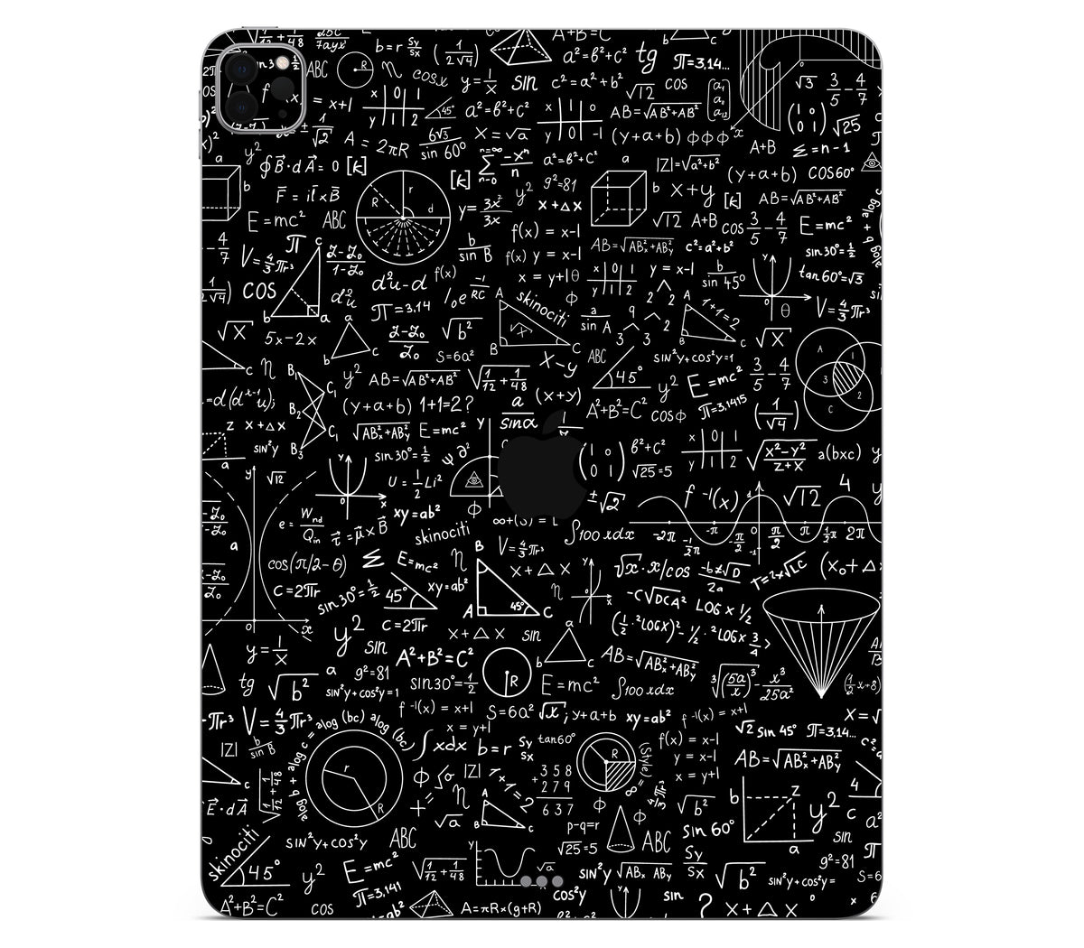 iPad Pro 11" (2020, Gen 2) skin, Math Madness, back skin with logo cutout