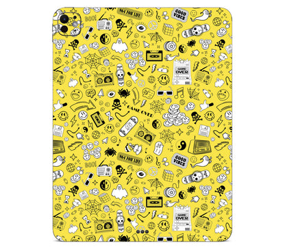 iPad Pro 11" (M5) skin, 90’s Nostalgia, back skin without logo cutout