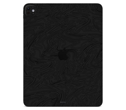 iPad Pro 11" (M5) skin, Black Ice, back skin with logo cutout