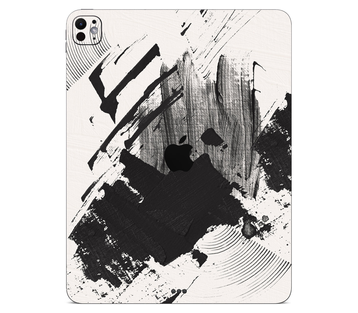 iPad Pro 11" (M5) skin, Black Noir, back skin with logo cutout