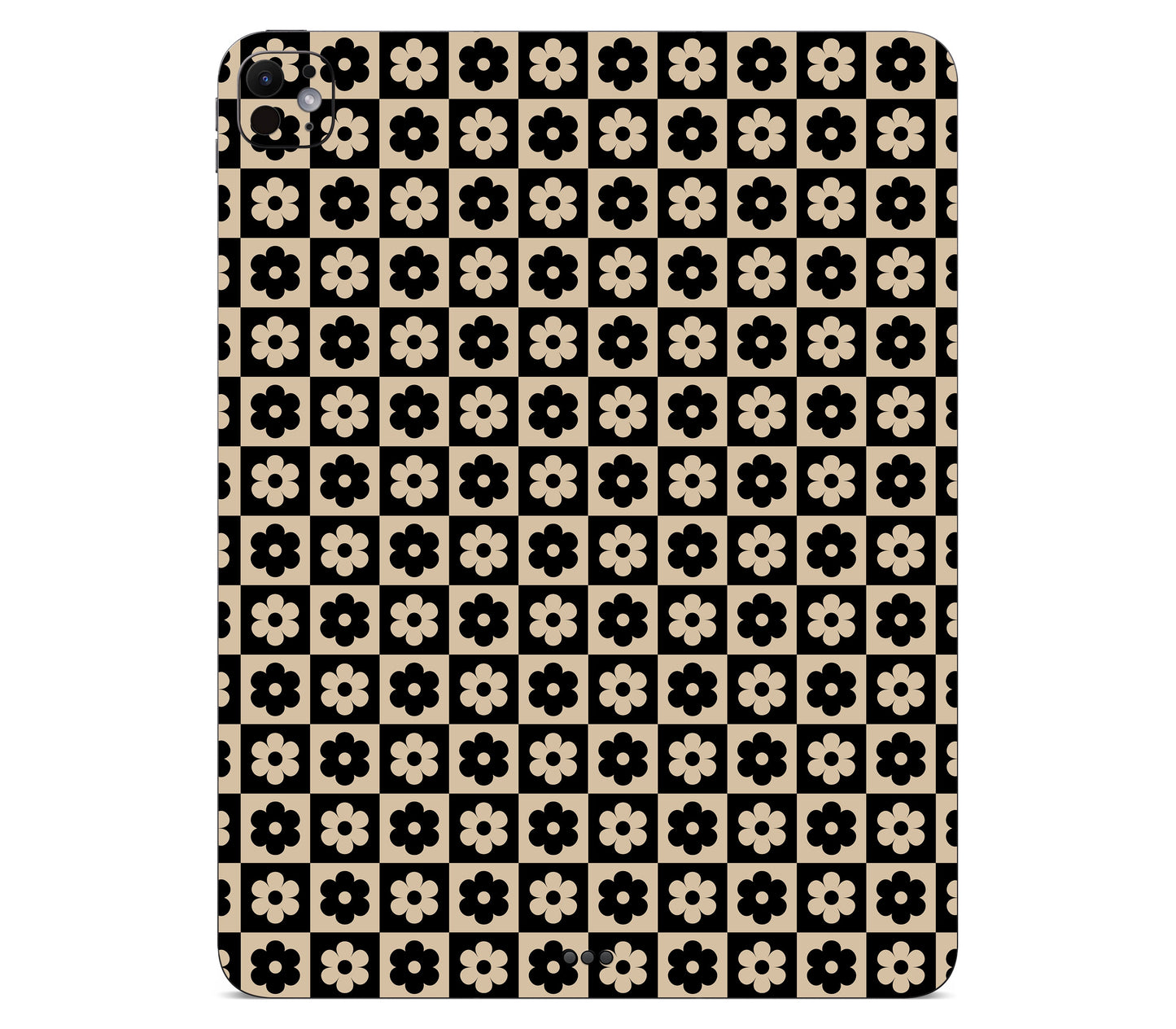 iPad Pro 11" (M5) skin, Floral Grid, back skin without logo cutout