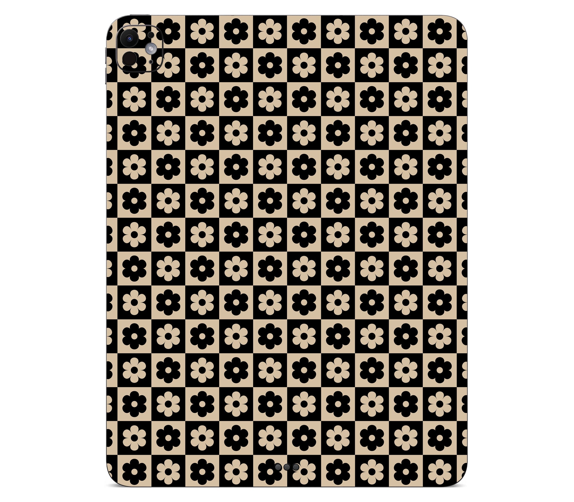 iPad Pro 11" (M5) skin, Floral Grid, back skin without logo cutout