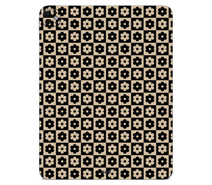 iPad Pro 11" (M5) skin, Floral Grid, back skin without logo cutout