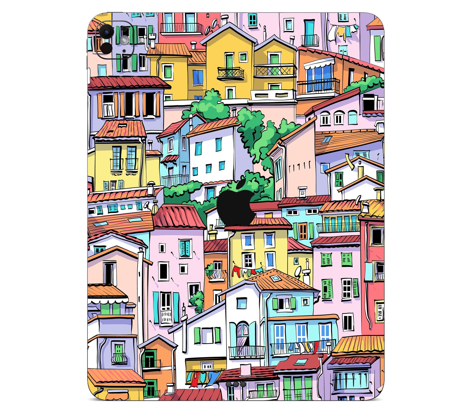 iPad Pro 11" (M5) skin, Menton Mosaic, back skin with logo cutout