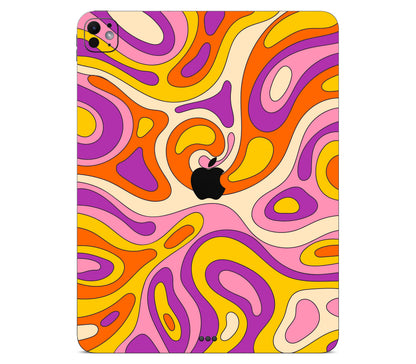 iPad Pro 11" (M5) skin, Psycho Vortex, back skin with logo cutout