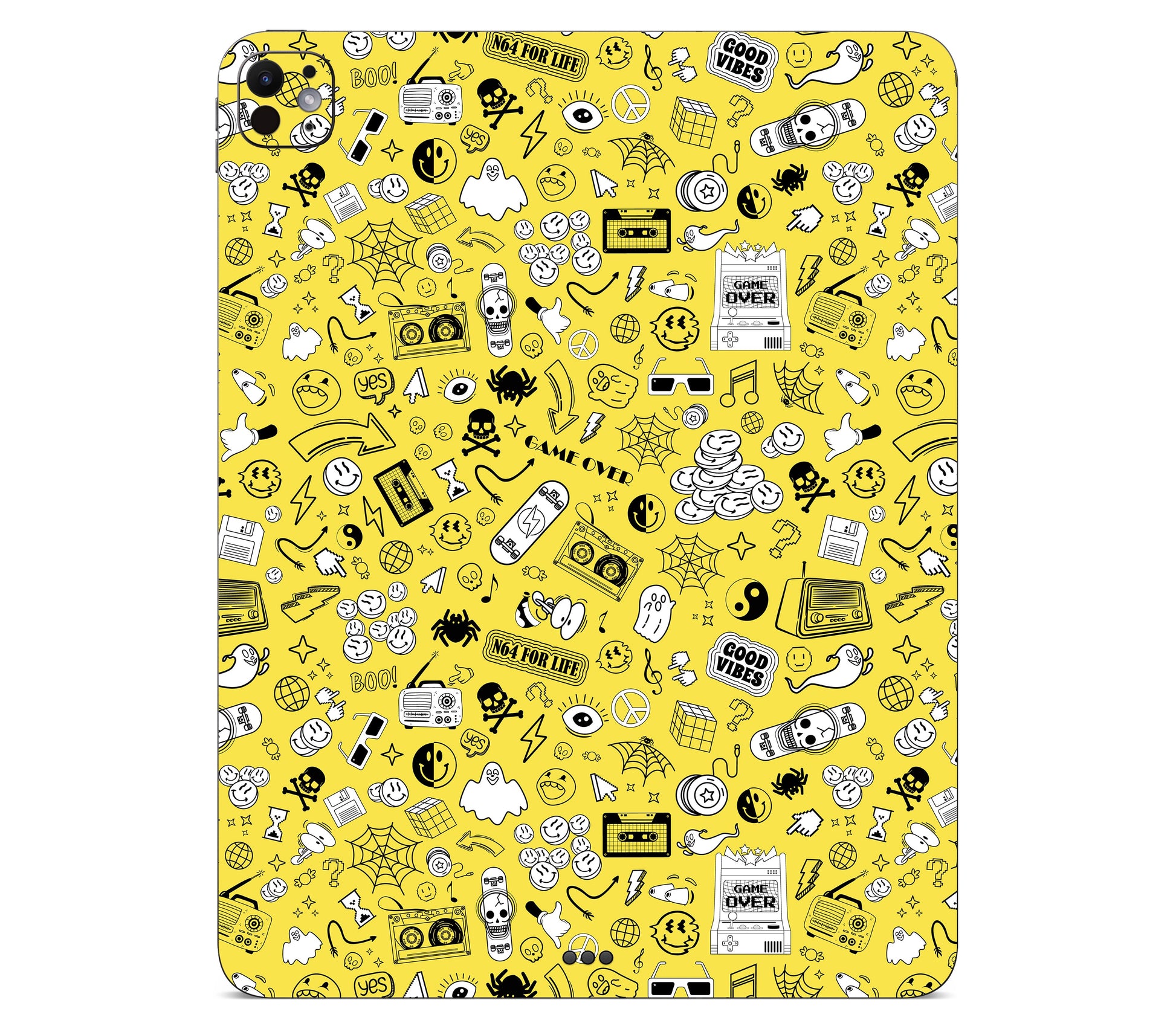 iPad Pro 13" (M5) skin, 90’s Nostalgia, back skin without logo cutout