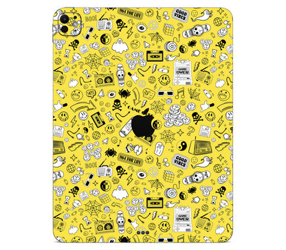 iPad Pro 13" (M5) skin, 90’s Nostalgia, back skin with logo cutout