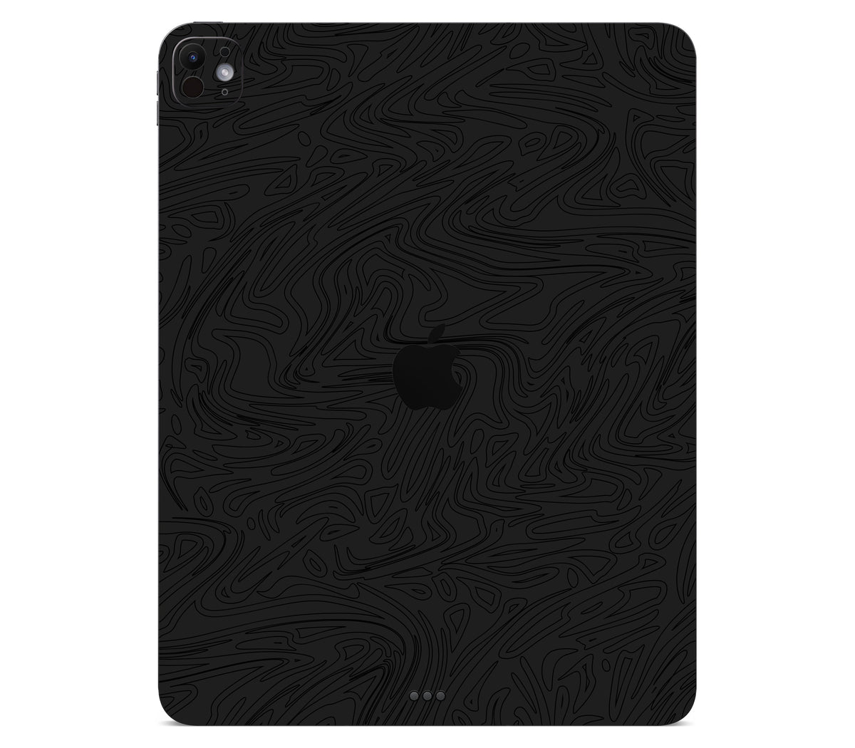 iPad Pro 13" (M5) skin, Black Ice, back skin with logo cutout