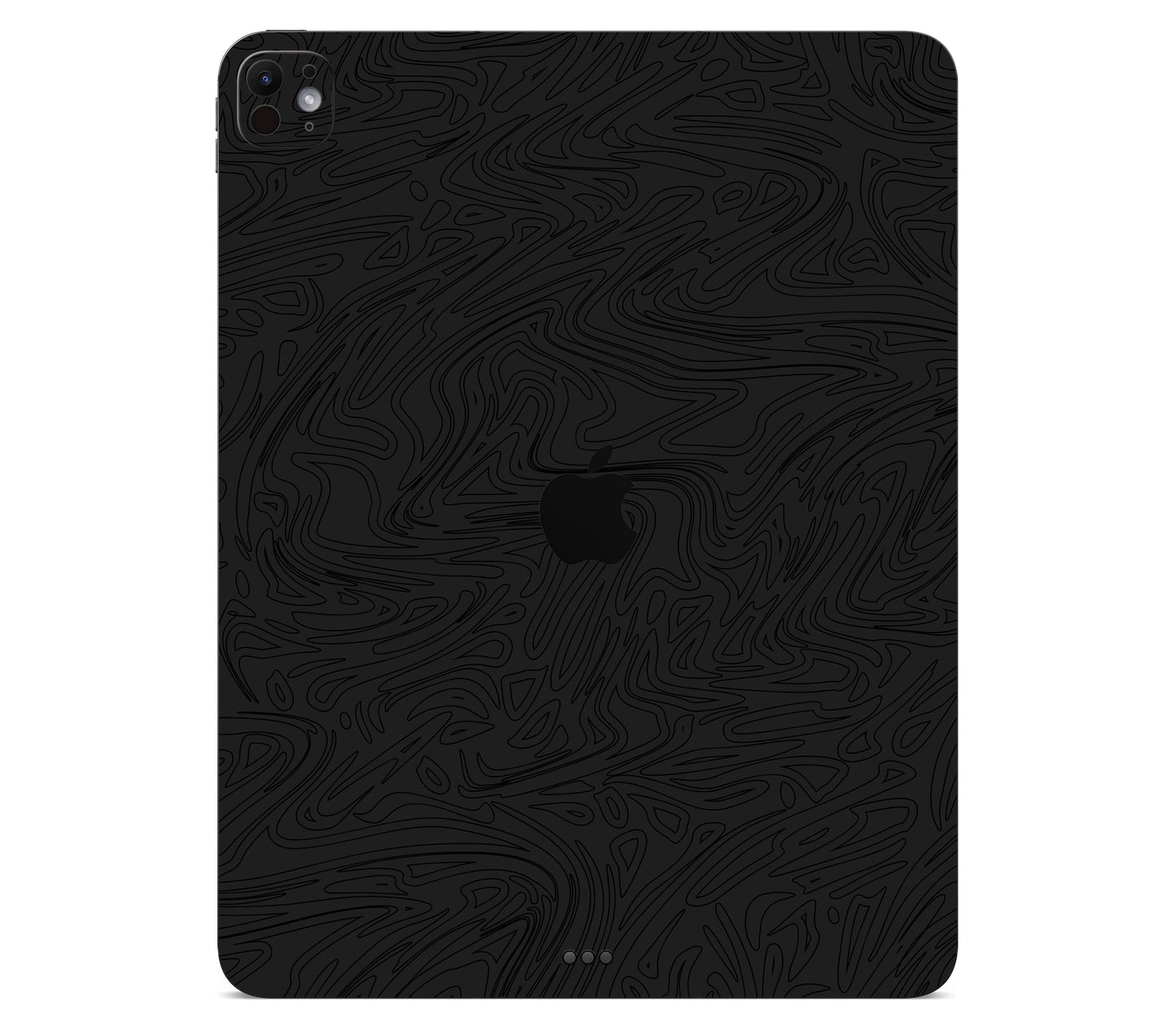 iPad Pro 13" (M5) skin, Black Ice, back skin with logo cutout