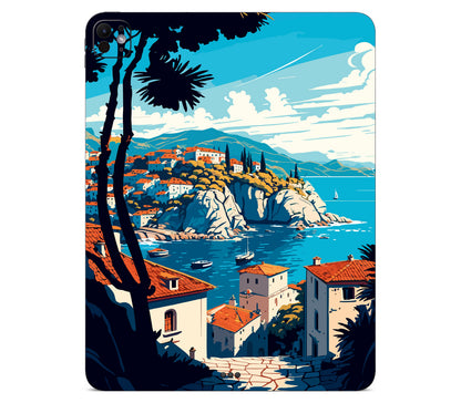 iPad Pro 13" (M5) skin, Coastal Clouds, back skin without logo cutout