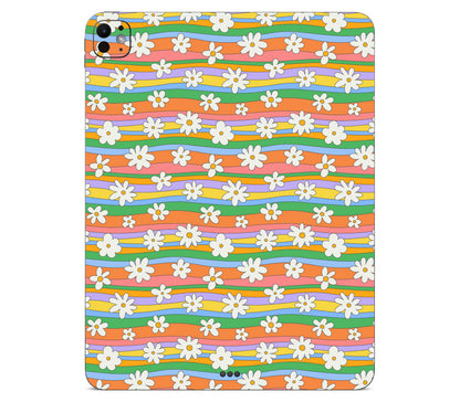 iPad Pro 13" (M5) skin, Daisy Drift, back skin without logo cutout