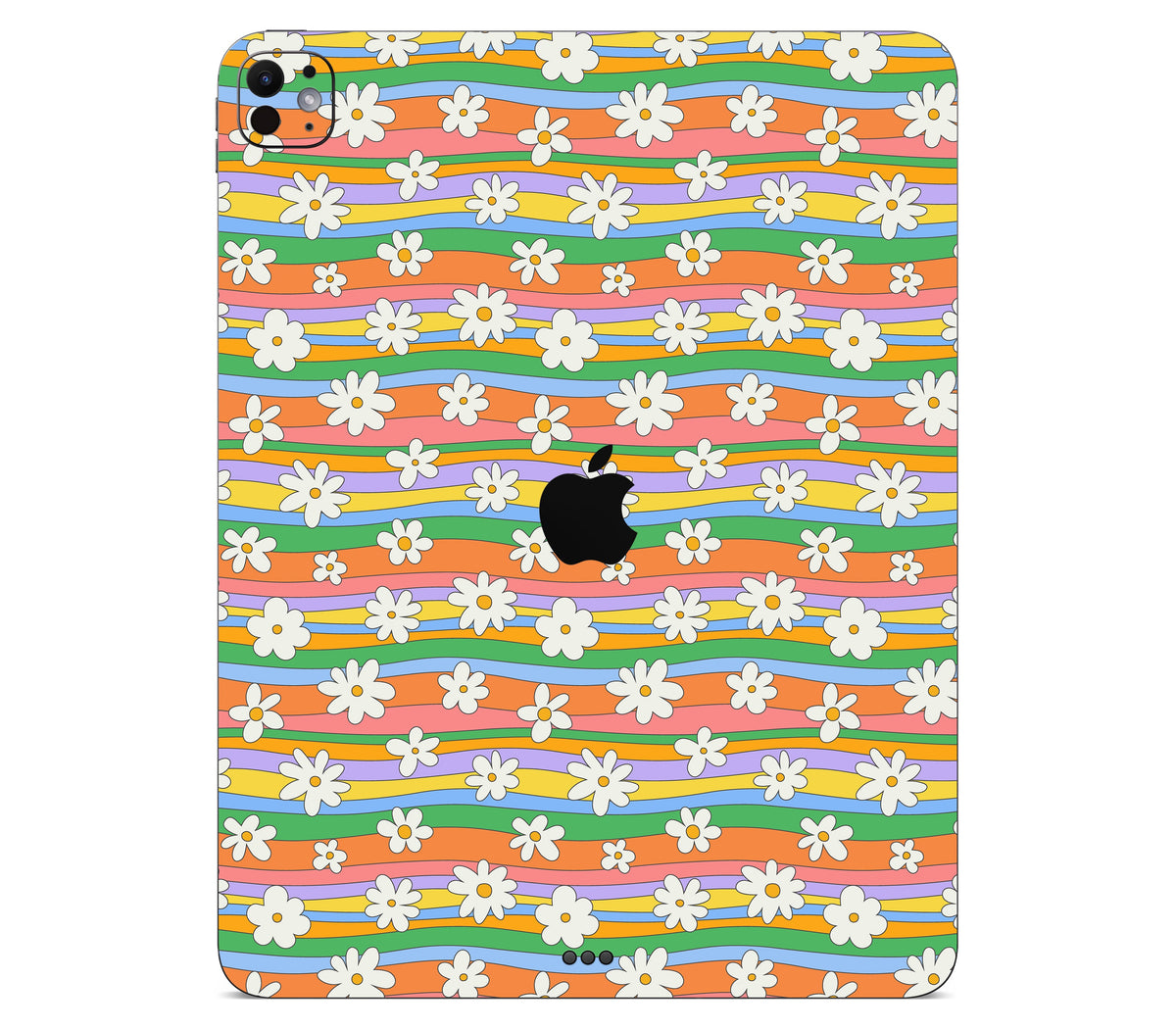 iPad Pro 13" (M5) skin, Daisy Drift, back skin with logo cutout