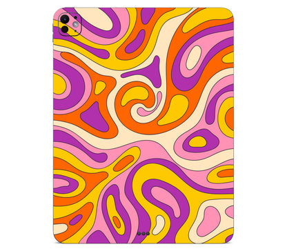 iPad Pro 13" (M5) skin, Psycho Vortex, back skin without logo cutout