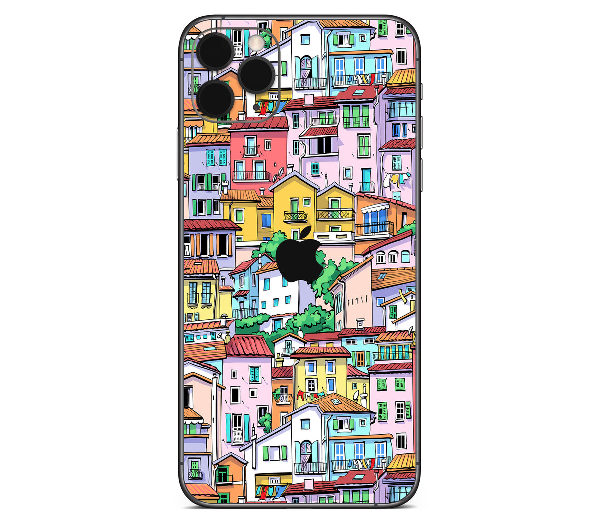 iPhone 11 Pro Max skin, Menton Mosaic, back skin with logo cutout