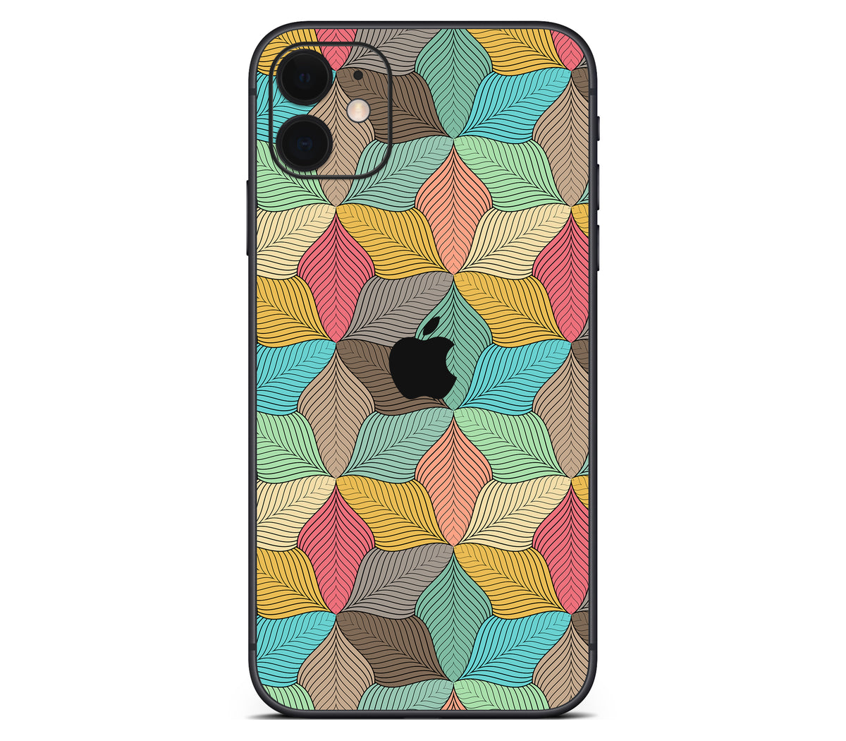 iPhone 11 skin, Blossom, back skin with logo cutout