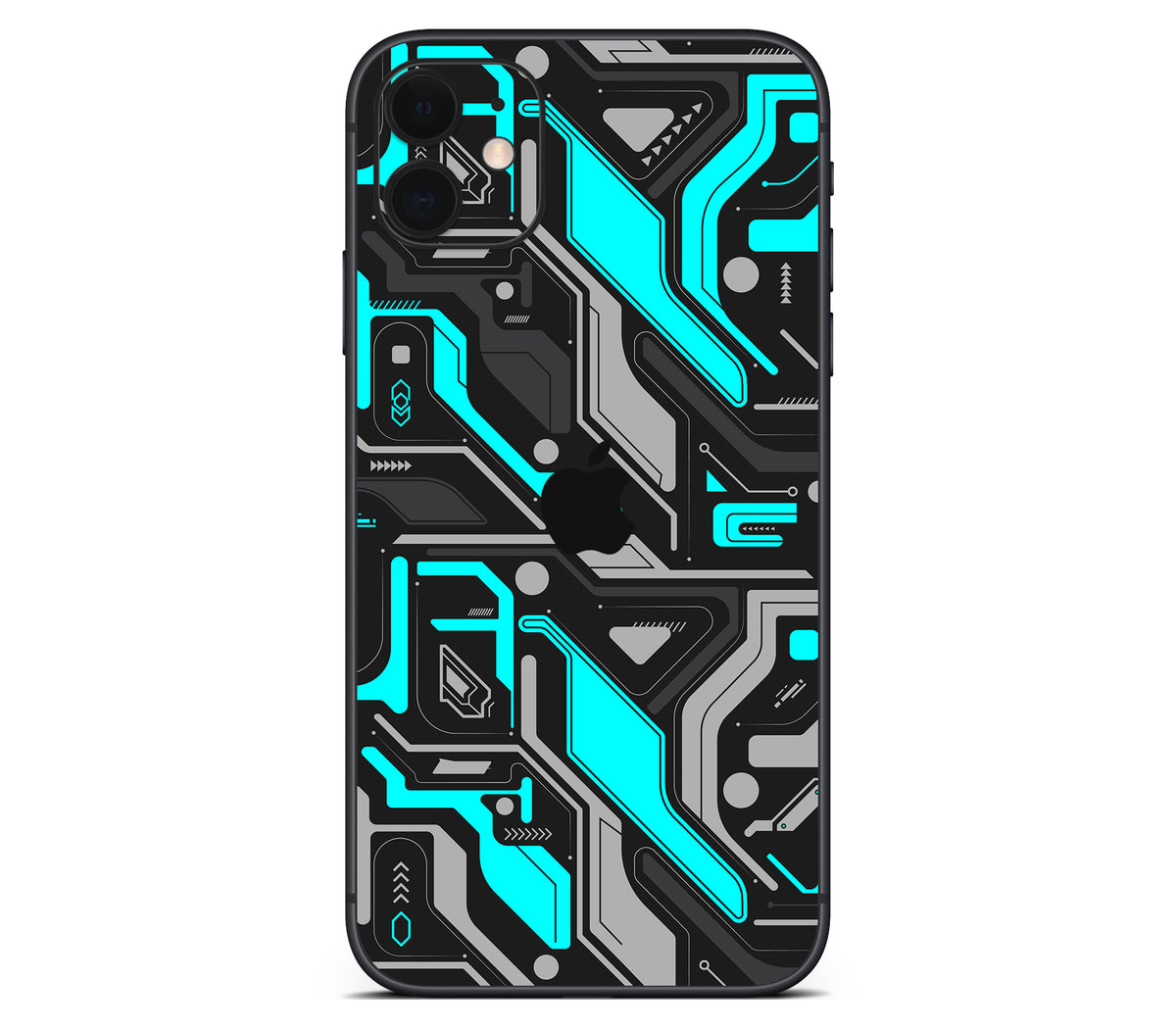 iPhone 11 skin, Code Rot (Glitch), back skin with logo cutout