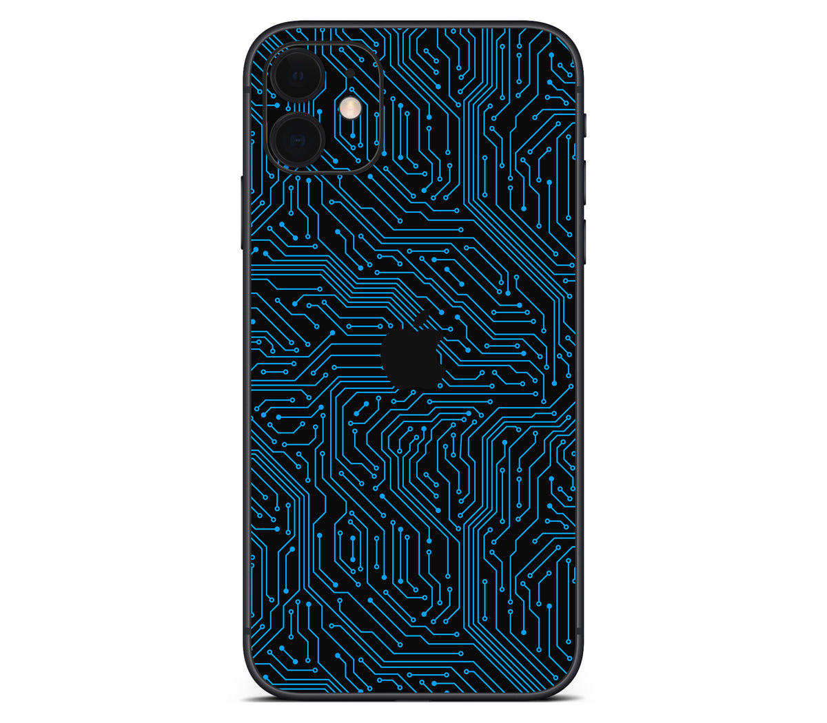 iPhone 11 skin, Eternal Blue, back skin with logo cutout