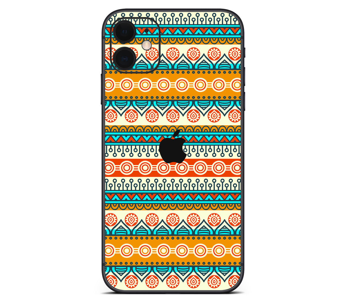 iPhone 11 skin, Rangoli, back skin with logo cutout