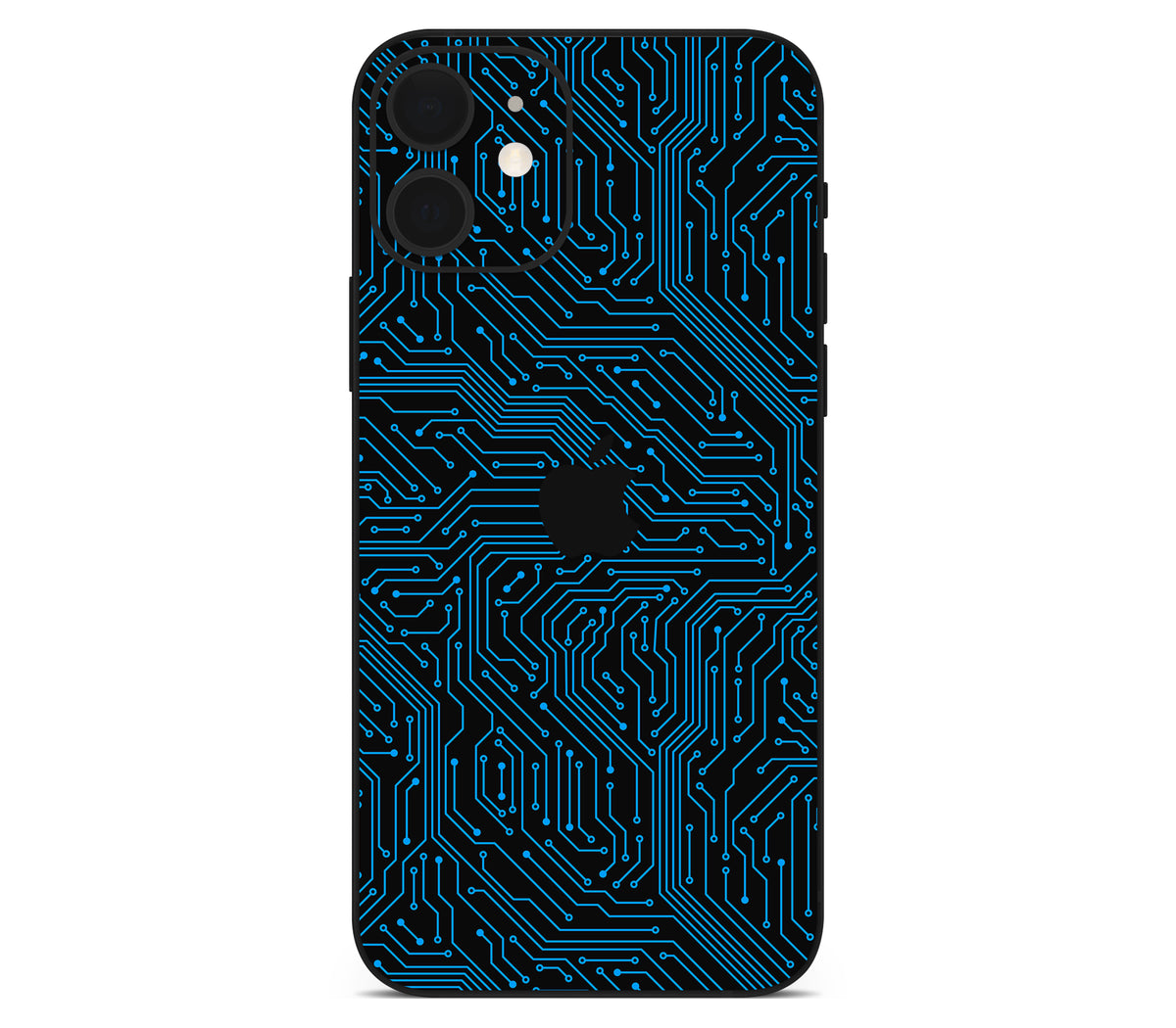 iPhone 12 Mini skin, Eternal Blue, back skin with logo cutout