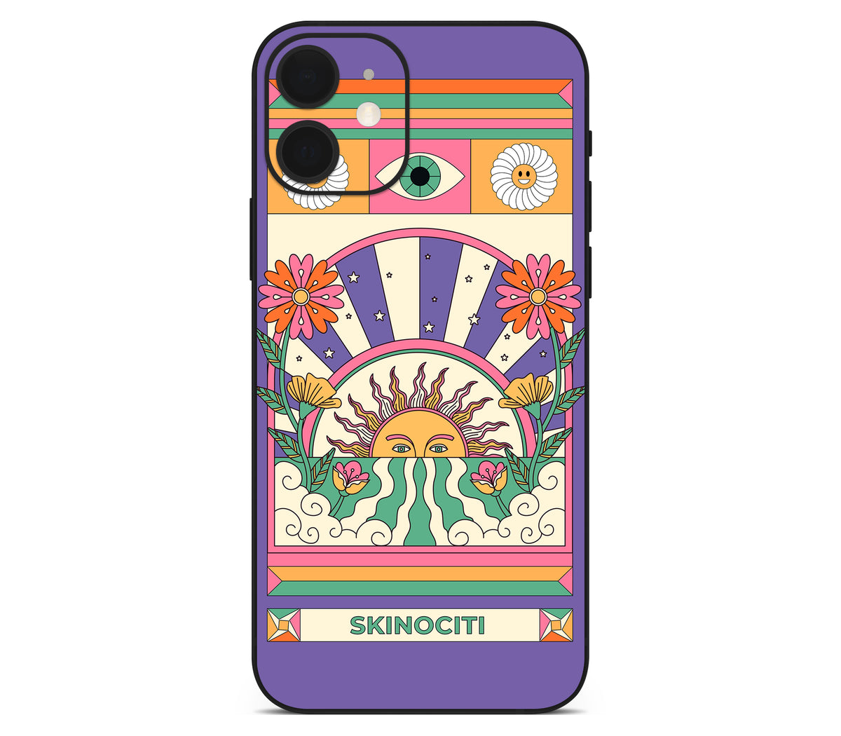 iPhone 12 skin, Acidic Glare, back skin