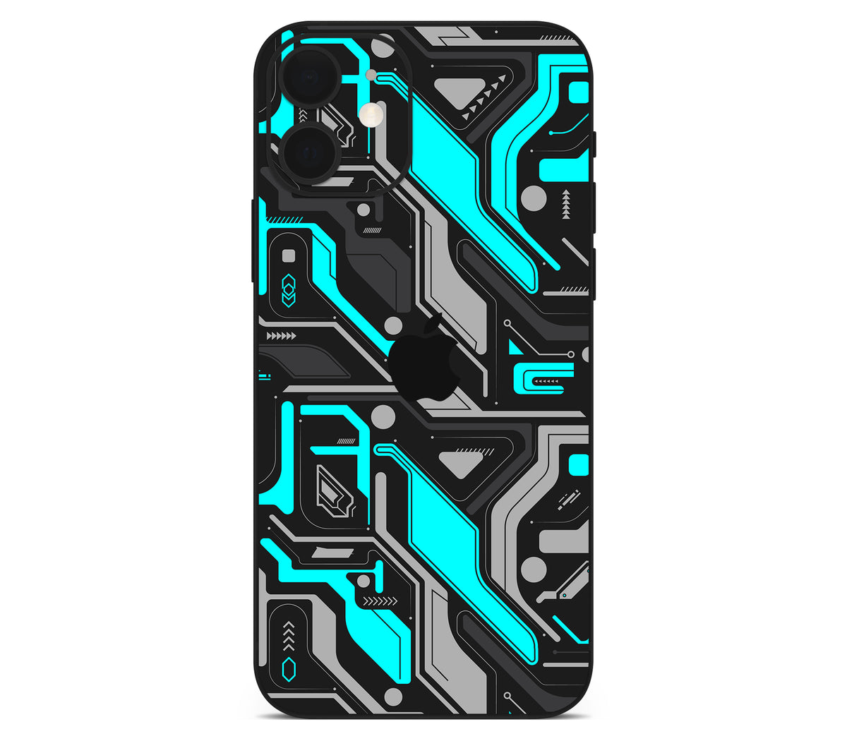 iPhone 12 skin, Code Rot (Glitch), back skin with logo cutout