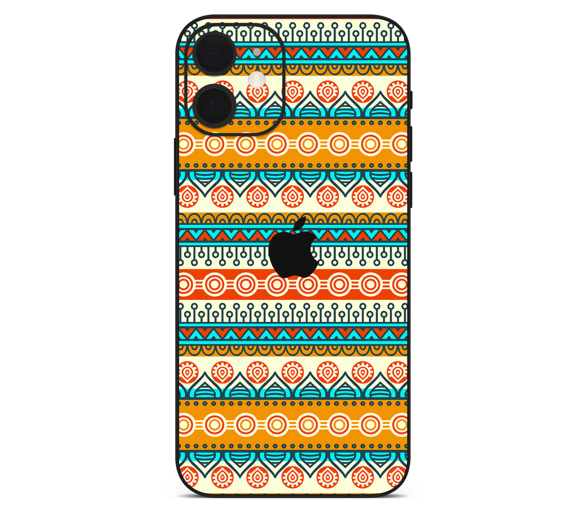 iPhone 12 skin, Rangoli, back skin with logo cutout