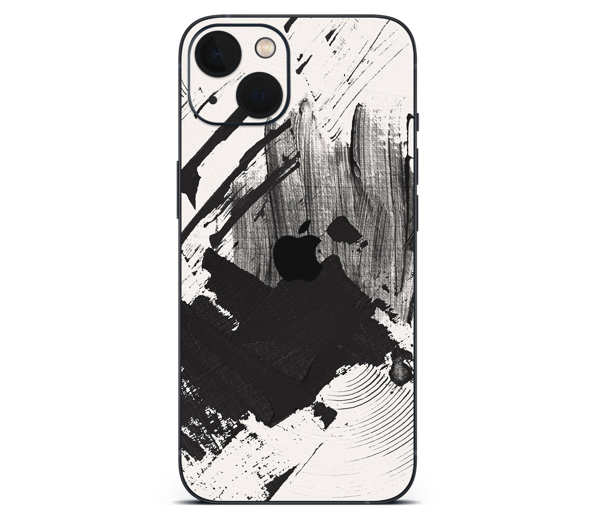 iPhone 13 Mini skin, Black Noir, back skin with logo cutout