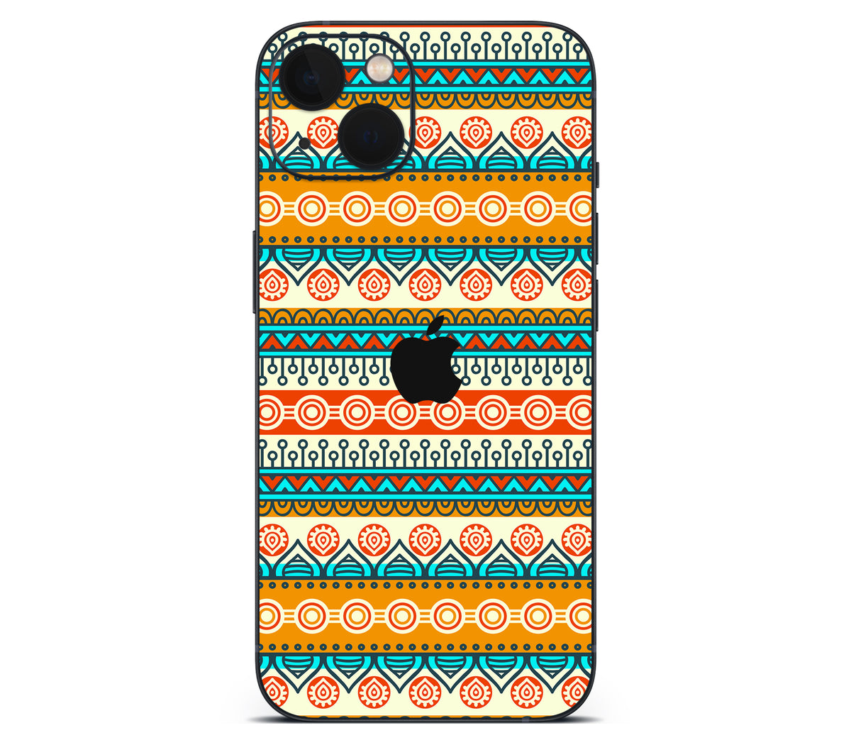 iPhone 13 Mini skin, Rangoli, back skin with logo cutout
