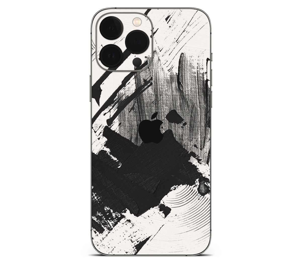 iPhone 13 Pro skin, Black Noir, back skin with logo cutout