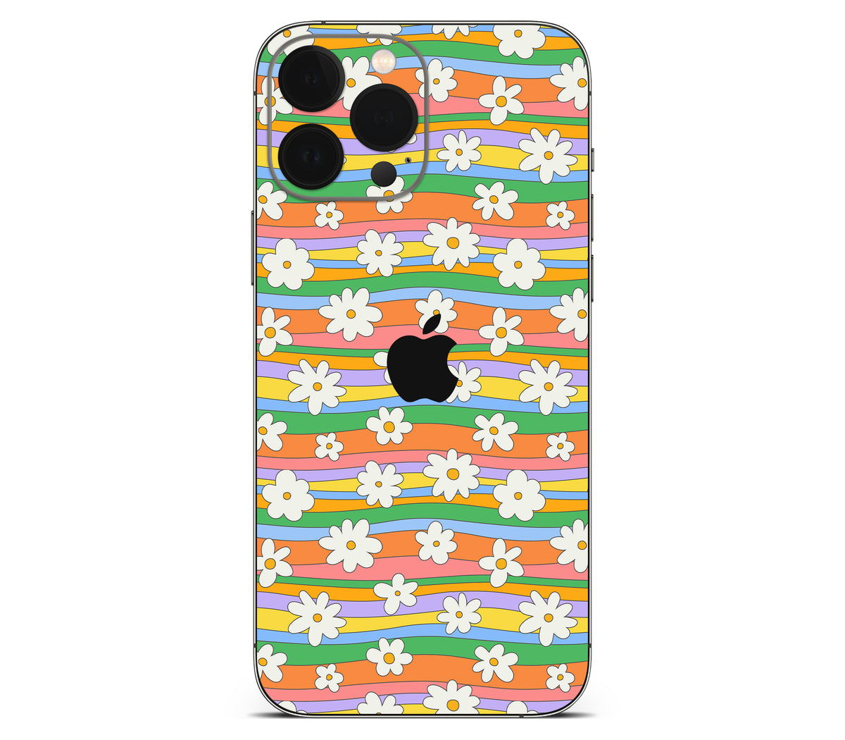 iPhone 13 Pro skin, Daisy Drift, back skin with logo cutout