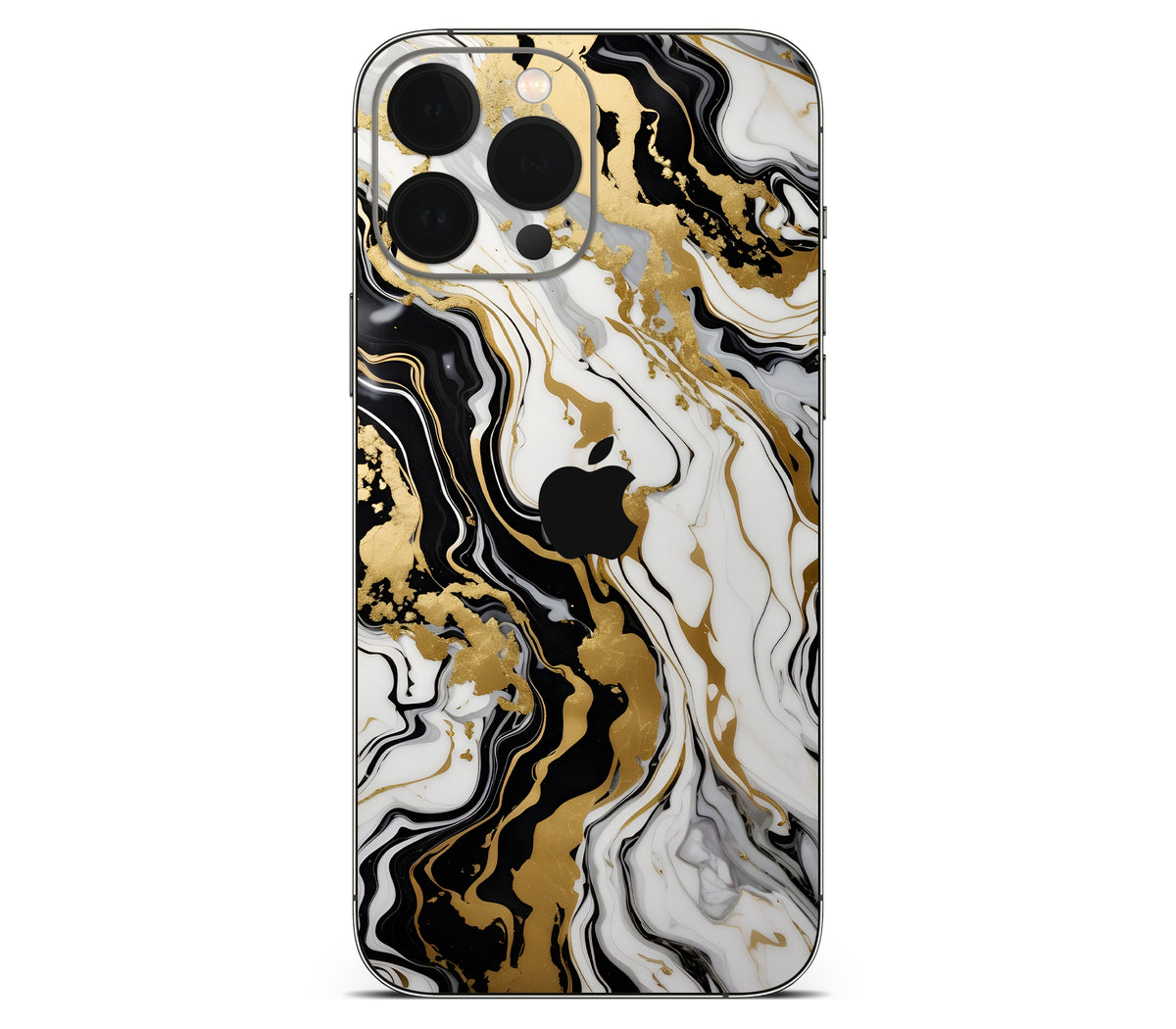 iPhone 13 Pro skin, Gold Flare, back skin with logo cutout