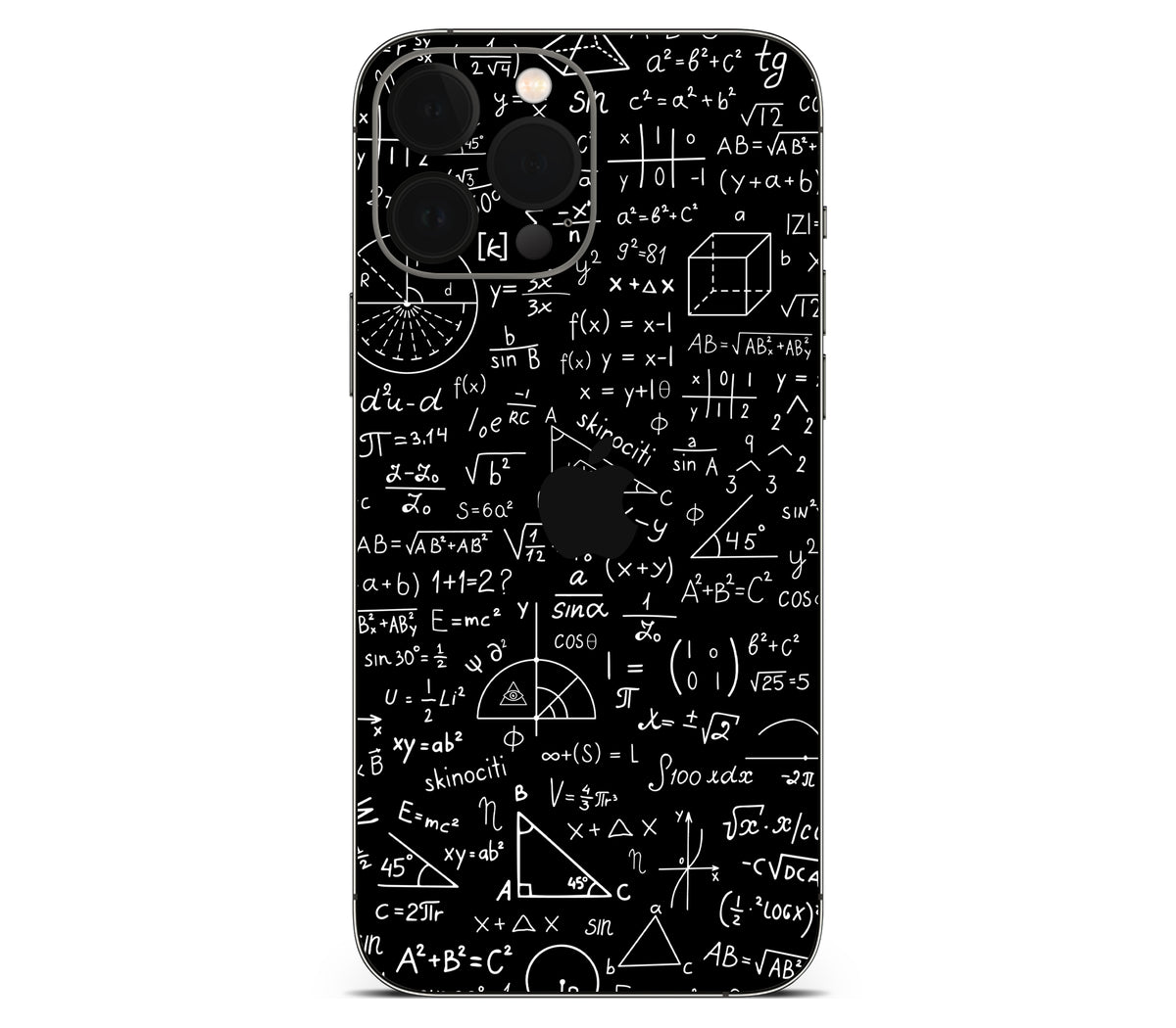 iPhone 13 Pro skin, Math Madness, back skin with logo cutout