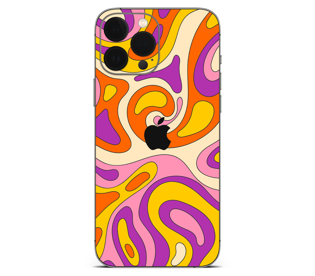 iPhone 13 Pro skin, Psycho Vortex, back skin with logo cutout