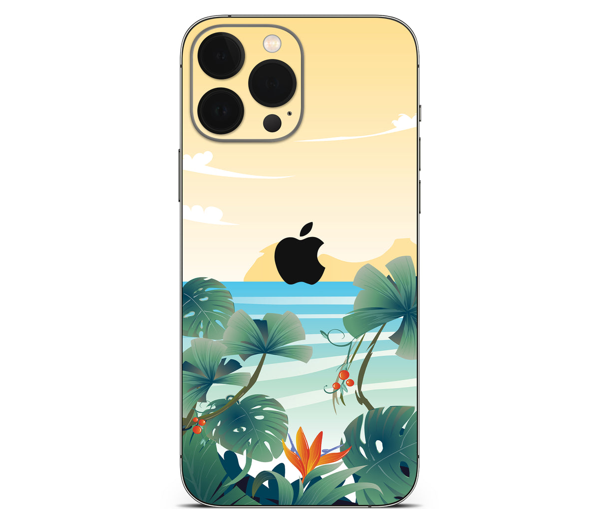 iPhone 13 Pro skin, Sizzle Bay, back skin with logo cutout
