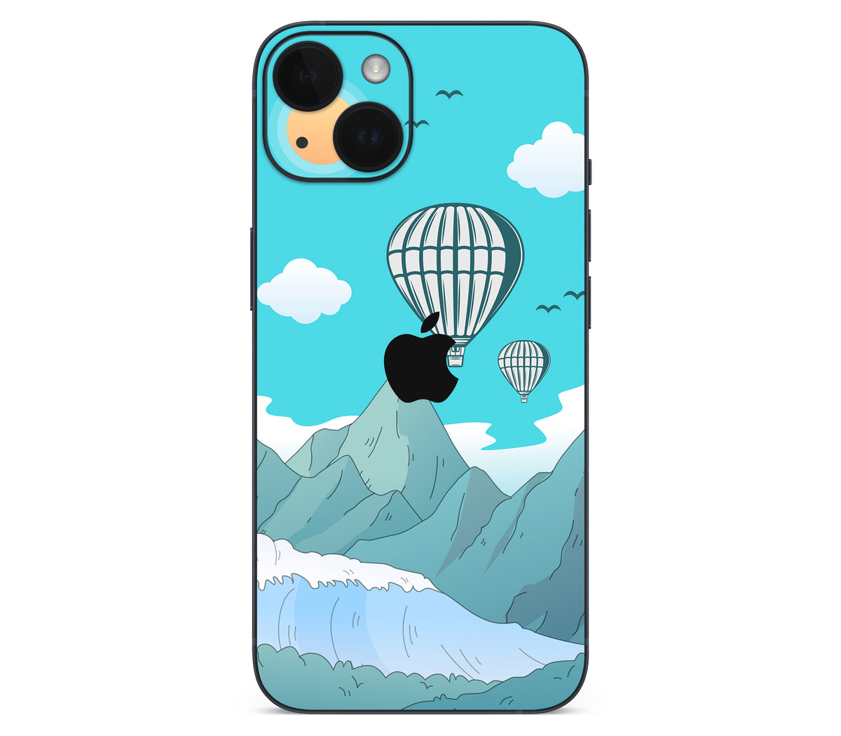 iPhone 14 Plus skin, Altitude Error, back skin with logo cutout
