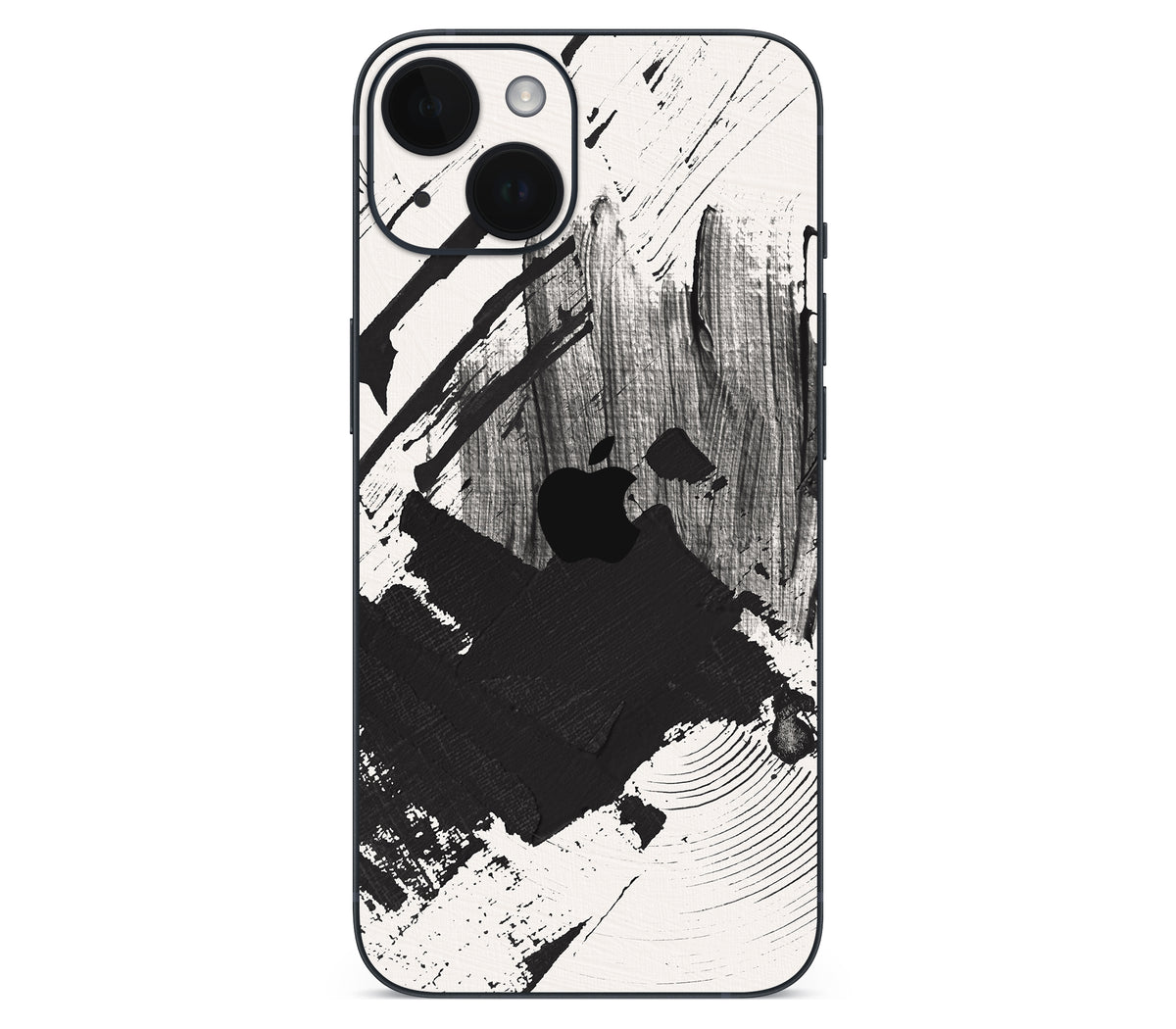 iPhone 14 Plus skin, Black Noir, back skin with logo cutout