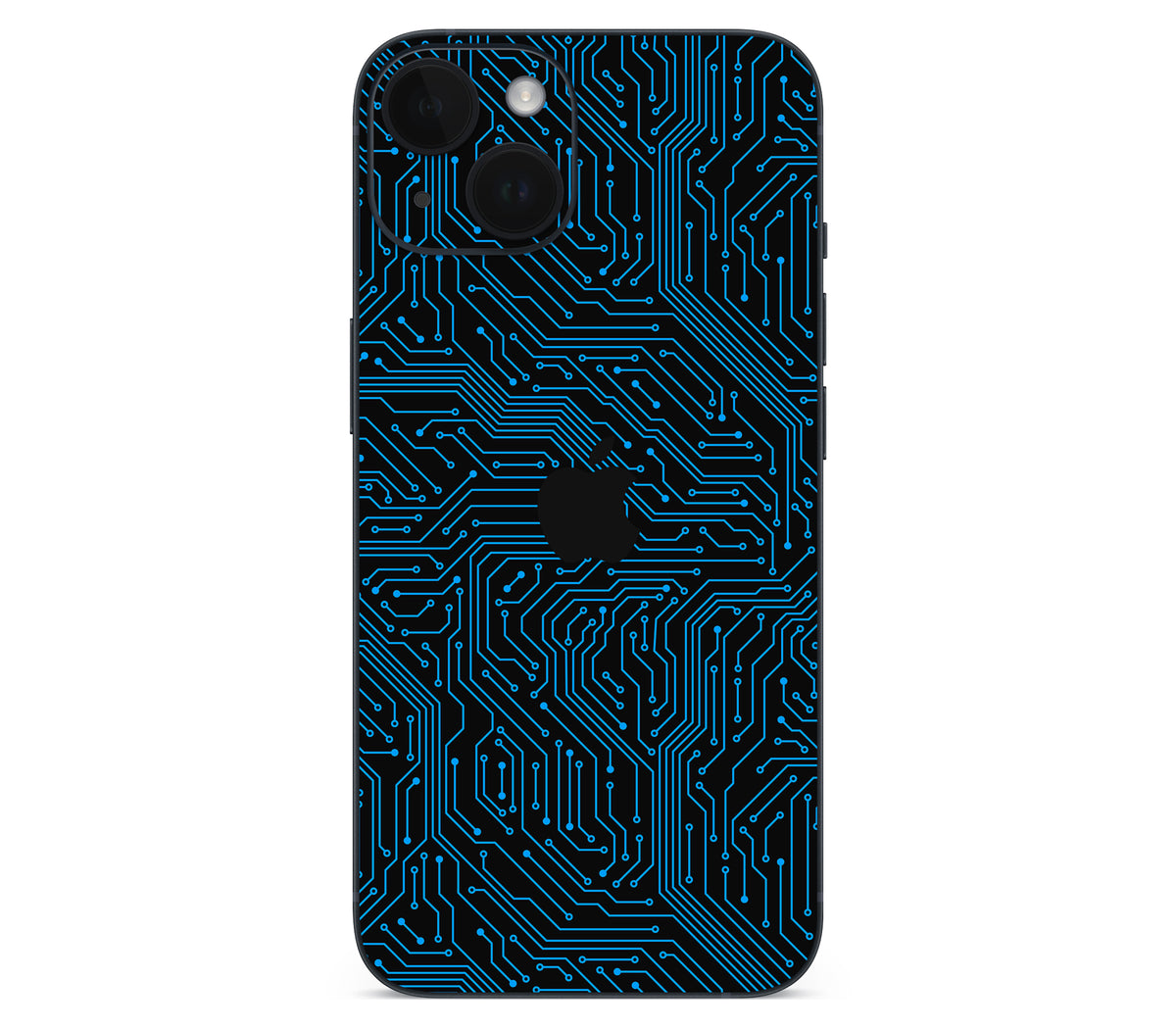 iPhone 14 skin, Eternal Blue, back skin with logo cutout
