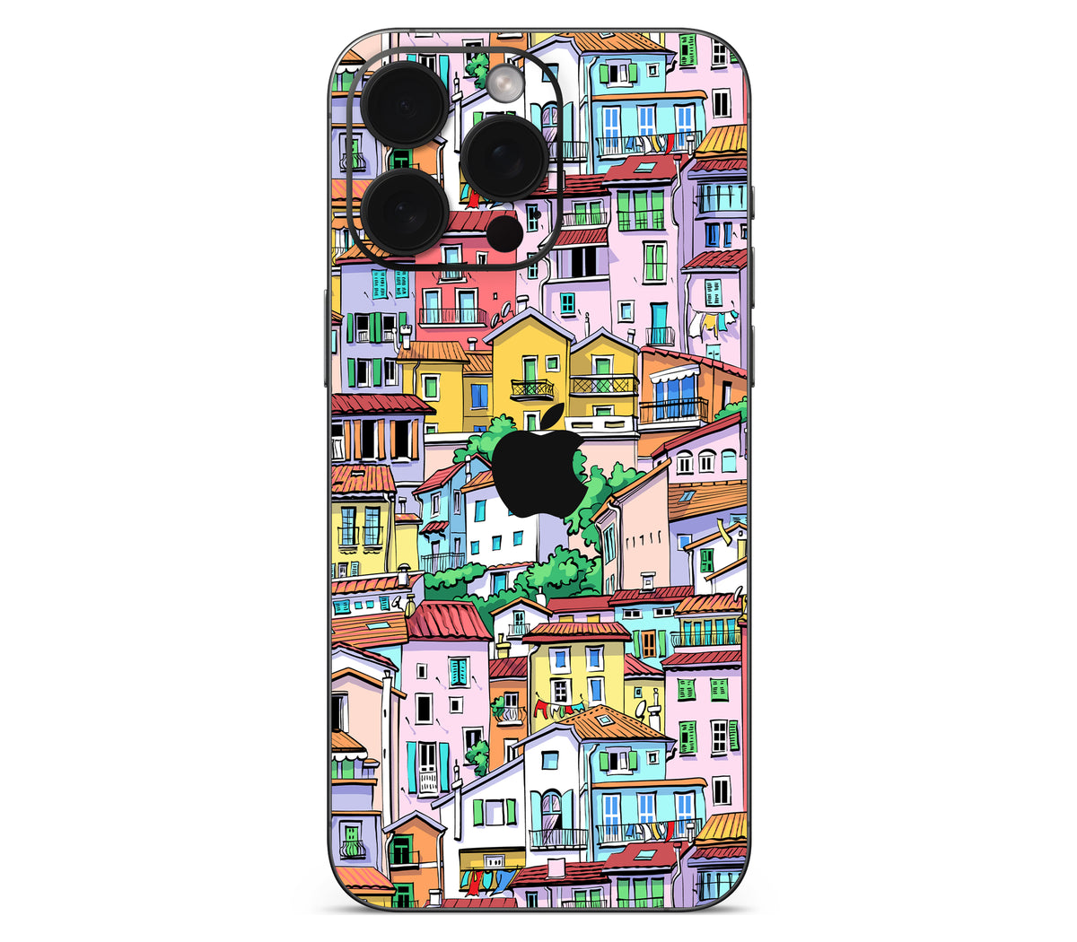 iPhone 15 Pro Max skin, Menton Mosaic, back skin with logo cutout